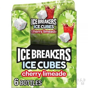 ICE BREAKERS CUBES 스피아민트 맛 무설탕 껌 자일리톨로 제작 40피스 용기 6개, 6개들이 팩, 91.9g