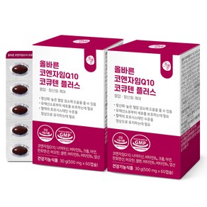 올바른 코엔자임Q10 코큐텐 플러스, 2개, 60정