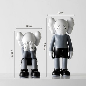 kaws BEARBRICK 베어브릭 카우스 피규어 세트 장식 시리즈세트, 14CM19CM세트, 1개