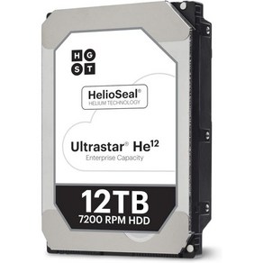 HGST WD 울트라스타 DC HC520 HDD HUH721212ALE601 12TB 7200RPM SATA 6Gbs 256MB 캐시 3.5인치 ISE 512e 헬륨 데이터 센, 12 TB Westen Digital, SATA 512e, 1개