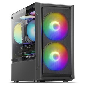 다크플래쉬 dakFlash DK301M RGB MESH 강화유리 컴퓨터 PC 케이스 (블랙), 1개