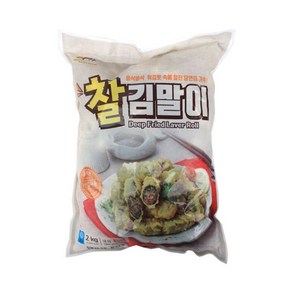 찰진김말이튀김2kg 떡볶이 길거리포장마차용 튀긴김말이, 2kg, 1개