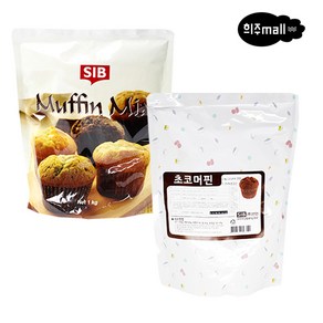 선인 초코머핀믹스 1kg+머핀믹스프리 1kg, 1kg, 2개