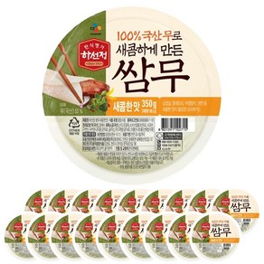 CJ제일제당 하선정 쌈무 새콤한맛 350g, 18개