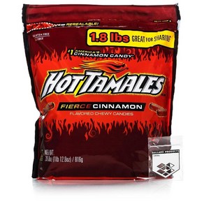 Hot Tamales 매운맛 시나몬 츄이 캔디 사탕 816g, 1개