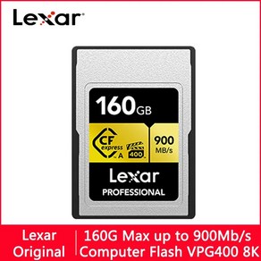 Lexa CF 카드 컴팩트 플래시 메모리 카메라 비디오용 풀 HD 320GB 최대 900MB VPG400 8K 타입 A 인터페이스 160GB, 01 160GB, 1개