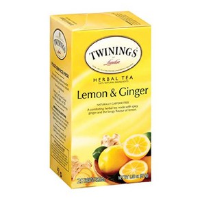 Twinings 트와이닝 허브티 레몬 & 생강 디카페인 25 티백 1.32 oz(37.5 g), 37.5g, 25개입, 1개
