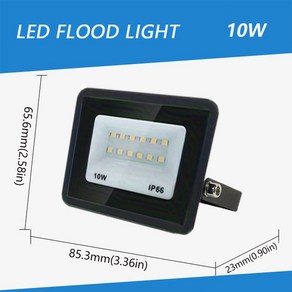 정원용 LED 투광 조명 야외 스포트라이트 가로등 외부 벽 램프 반사판 10W 20W 30W 50W 100W 150W 200W 300W, AC220V 175-265V, Wam White, 1개