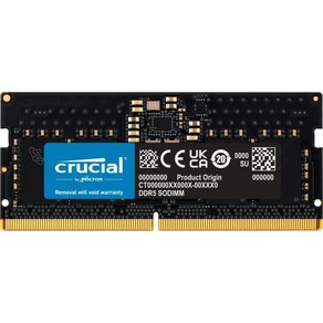 컴퓨터 메모리 정품 DDR RAM Cucial 32GB Kit (2x16GB) DDR5 5600MHz (o 5200MHz o 4800MHz) Laptop Memoy CT, 4800MHz_8GB