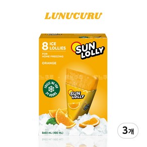 코로 썬롤리 오렌지 얼려먹는 슬러시 아이스바 과즙음료, 480ml, 3개