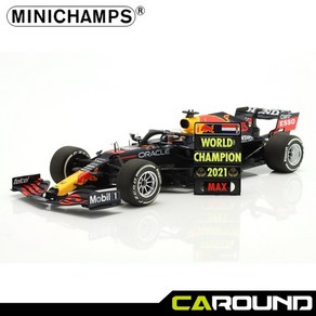 미니챔프 1:18 레드불 레이싱 혼다 F1 RB16B No.33 아부다비 그랑프리 2021 우승 (월드 챔피언 / 피트보드 포함) - 맥스 베르스타펜