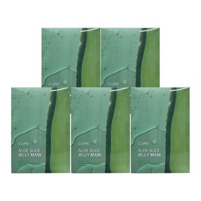 김정문알로에 큐어 알로에 슬라이스 젤리 마스크 제주 에디션 50매 SF, 30ml, 5개