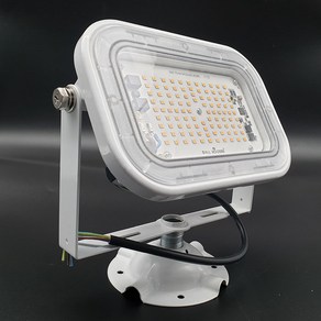 60W 220V 3000K 전구색 선박용 작업용 LED 투광등 외부 투광기, 1개