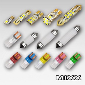 MIXX LED실내등 차량용 개별 판매 전방 중앙 리어 화장거울 풋 도어 글로브박스 트렁크 번호판등 면발광 T10 믹스 맥스 MIXXLLED, 1개, 면발광 T-10 (레드)