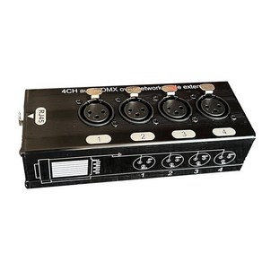 XLR 오디오 및 DMX 오버 네트워크 케이블 익스텐더 DMX512 네트워크 신호 익스텐더 내구성 설치 4 채널 3 핀 1PC, 1)Male, 1개