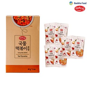 델링 간편요리 국물떡볶이 분말소스 40gx6ea양념소스떡복이소스, 40g, 6개