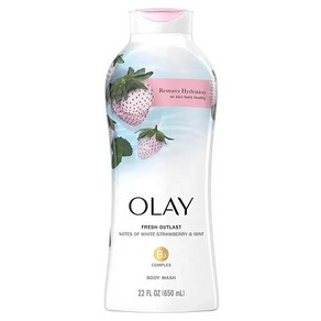 베트남 Olay 올레이 스트로베리 민트 시어버터 샤워젤 바디워시 클렌저 650ml, 1개