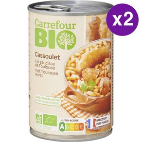 까르푸 프랑스 카술레 통조림 CARREFOUR Cassoulet, 2개, 420g