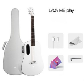 LAVA ME PLAY 어쿠스틱 스마트 라바플레이미 초보 숙련 사이런트, 화이트 기본 세트 36인치, 1개