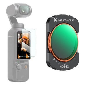 K&F Concept DJI OSMO Pocket 3 ND 필터 ND2-ND32 ND 가변 필터 자기 착탈식, 1개