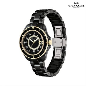 코치 프레스톤 블랙 세라믹 스와롭스키 여성시계 32mm W1653 Preston Ceramic Watch