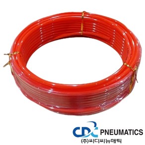 국산제조 유공압 폴리우레탄 에어호스 튜브 모음 빨강, 1개