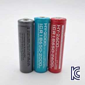 18650 배터리 리튬이온 3.7V 보호회로 충전지 건전지, 1개, 1개, 2000mAh