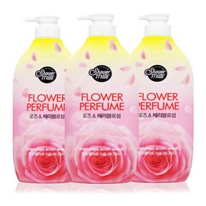 샤워메이트 내추럴 퍼퓸 바디워시 체리블라섬, 900ml, 3개