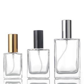 [드그라쎄] 스퀘어 퍼퓸 글라스 100ml (실버/골드/블랙 캡), 스퀘어 퍼퓸 글라스 100ml (실버캡), 1개