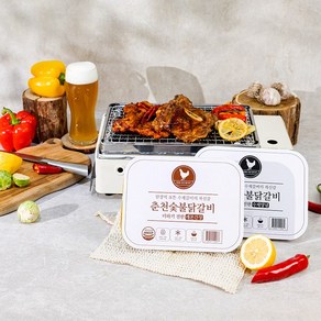 [리얼 왕갈비] 춘천숯불닭갈비1+1(양념 간장맛 비고란기재필수), 1.2kg, 1개