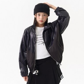 더데이걸 [동아백화점 수성점] 50% 봄신상 여아 아동 주니어 캐주얼 점퍼 글로시 배색 바람막이 투웨이 집업 점퍼 TGJA25102-01
