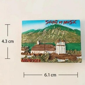 오스트리아 냉장고 자석 잘츠부르크 인스브루크 여행 기념품 비엔나 몽드세 스티커 홈 데코 결혼 선물, 1개, 1. Mondsee