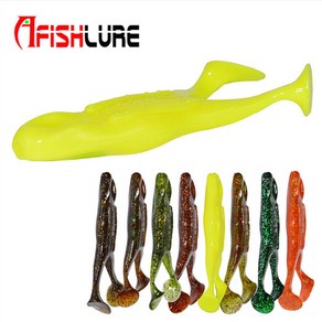 AFISHLURE 소프트 가물치 프로그 웜 베이트, 3번(2개입)