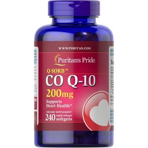 Puitan's Pide 퓨리탄스 프라이드 Q-SORB Co Q-10 200mg - 240 신속 출시 소프트젤 Exp 06/26, 240정, 1개