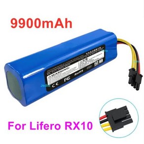 Lifeo 로봇 진공 청소기용 충전식 리튬 이온 배터리 RX10 14.4V 6800mAh, [03] 1pcs 9900mAh, 3)1pcs 9900mAh