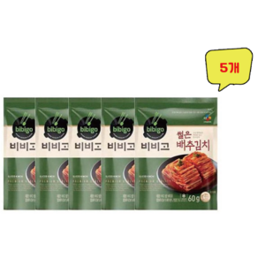 비비고 썰은 배추김치, 60g, 5개