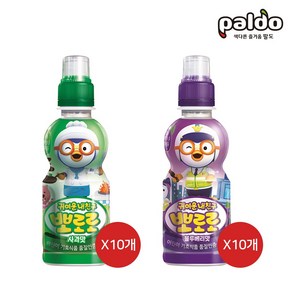 [팔도] 뽀로로사과235mlX10개 + 뽀로로블루베리235mlX10개, 235ml