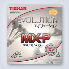 [TIBHAR] 티바 에볼루션 EVOLUTION MX-P 50도 탁구러버, 블랙, 1개