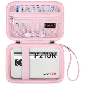 Canboc KODAK 미니 2 레트로 4PASS 휴대용 포토 프린터/KODAK 미니 샷 2 레트로 4PASS 2-in-1 인스턴트 디지털 카메라용 휴대용 케이스 인화지 및, 핑크, 1개