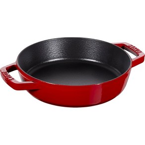 staub 스토우브 [ 양손 프라이팬 체리 20cm ] 스킬렛 양손 주물 홀로우 IH 대응 [일본 정규 판매품] Double Handle Fying Pan 40511-661, 1개, 상세페이지 참조