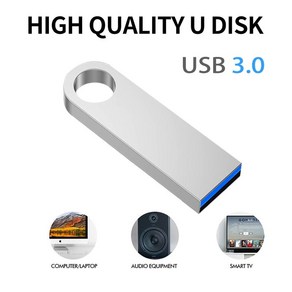 USB 플래시 드라이브 3.0 고속 128GB 512GB 2TB Pendive, 은