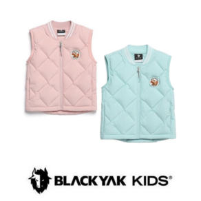 [백화점 매장판] 블랙야크 키즈 BLACKYAK 토들러 남아 여아 아동공용 경량패딩베스트 덕다운베스트 다운패딩조끼 패딩조끼 패딩베스트