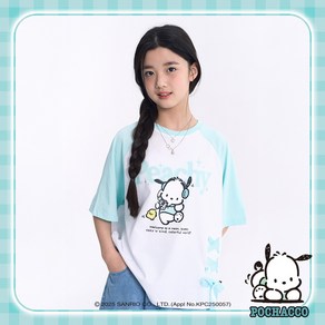 더데이걸[36%세일] # 내친구들도 좋아하는 #박시#포차코 리본포인트 티셔츠#울산성남점