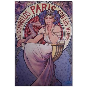 알폰스무하 패브릭 포스터 그림 액자 Alphonse Mucha 캔버스 아트 홈 장식 천 패브릭 벽 인쇄 실크 패브릭, 20X30, 6, 1개