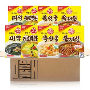 알뜰애 오뚜기 맛있는 간편즉석국 기획세트 4종 2호(애호박된장2+육개장2+북엇국2+미역국2), 1개