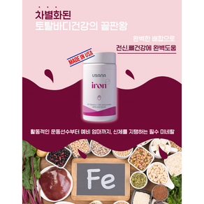 유사나 철분 보충제 USANA Ion 28일분 미국생산, 1개, 28정