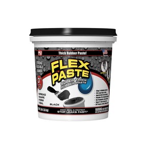 Flex Seal 플렉스씰 플렉스 페이스트 블랙 1.36Kg 액체 방수 처리 고무 코팅 건조, 1개