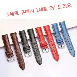 1+1 명품시계 호환용 밴드 스트랩 여자손목시계밴드 소가죽 시계줄 교체용 12mm~22mm