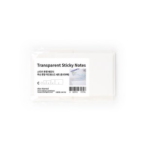 sta staed 스티키 투명 메모지 (Tanspaent Sticky Notes), 무선 혼합 어드밴스드 세트 총 650매_C