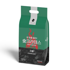 숯크라테스 캠핑용 바베큐숯 차콜 1.2kg, 1개